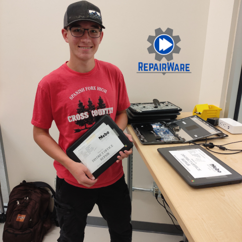 RepairWare Student At The Advanced Learning Center