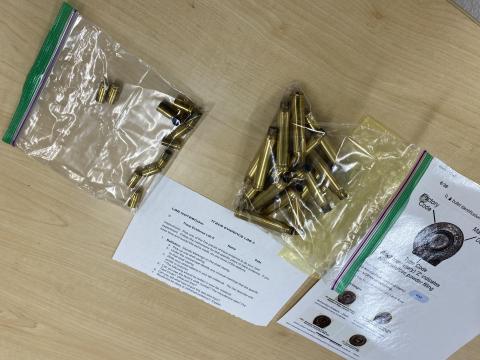casings from bullets fired
