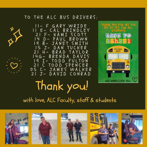 Bus driver thank you card