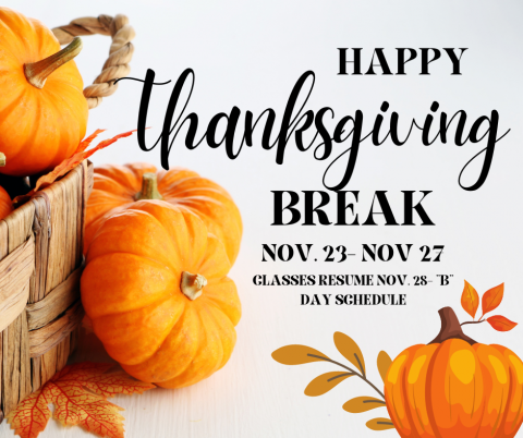 Thanksgiving break poster