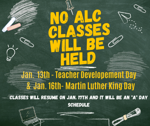 Poster of no classes held