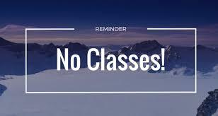 No classes being held image