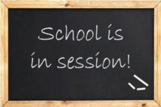chalk board school is in session