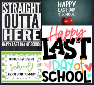 Last day of school collage