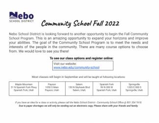 community school flyer