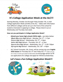 college application week poster