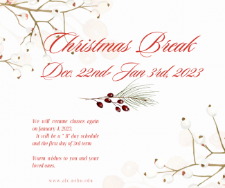 Christmas break poster