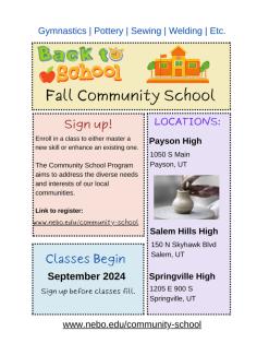 Fall Community School Flyer